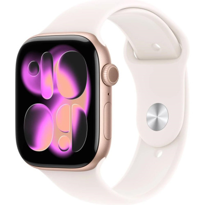 Apple Watch Series 11 GPS 42mm Rose Gold Aluminium Case with Light Blush Sport Band - S/M