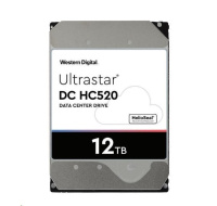 Western Digital Ultrastar® HDD 12TB (HUH721212ALE604) DC HC520 3.5in 26.1MM 256MB 7200RPM SATA 512E SE (GOLD WD121KRYZ)