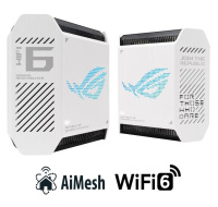 ASUS GT6 2-pack white Wireless AX10000 ROG Rapture Wifi 6 Tri-band Gaming Mesh System