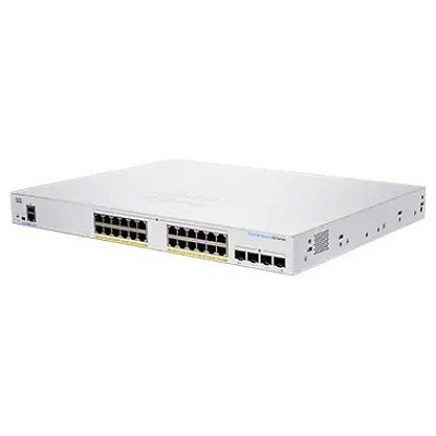BAZAR - Cisco switch CBS350-24P-4G-EU (24xGbE,4xSFP,24xPoE+,195W,fanless) - REFRESH - Po opravě (Náhradní krabice)