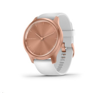 Garmin monitorovací náramek a hodinky vivomove3S  Style, RoseGold/White Band