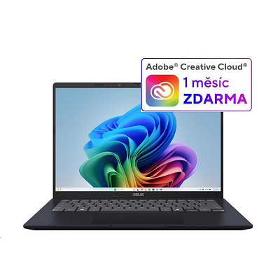 ASUS NTB Vivobook 14 (X1407QA-LY052W), Snapdragon X X1 26 100, 14" 1920 x 1200, 16GB, 1TB SSD, Adreno, W11 Home, Blue