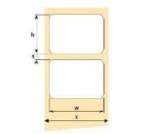 OEM samolepící etikety 60mm x 25mm, bílý papír, cena za 2000ks