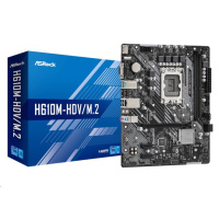 ASRock MB Sc LGA1700 H610M-HDV/M.2, Intel H610, 2xDDR4, 1xDP, 1xHDMI, 1xVGA, mATX