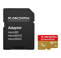 SanDisk MicroSDHC karta 1TB Extreme PLUS (R250/W170MB/s, UHS-I V30, Rescue Pro Deluxe) + adaptér