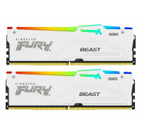 KINGSTON DIMM DDR5 64GB (Kit of 2) 6000MT/s CL30 Non-ECC FURY Beast RGB XMP, Bílá