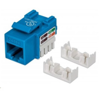 Intellinet Cat5e Keystone Jack, UTP, Blue, Punch-down