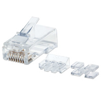 Intellinet konektor RJ45, Cat6A, UTP, 50µ, drát, 80 ks v nádobě