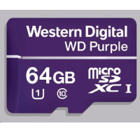 WD MicroSDXC karta 64GB Purple WDD064G1P0C Class 10, 16 TBW