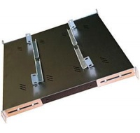 TRITON Police s perforací 19", 1U/350mm, nosnost 50kg, černá