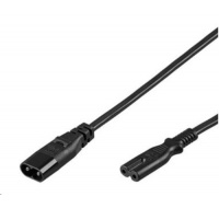 PremiumCord Kabel síťový prodlužovací IEC 60320 C7>C8 230V 2m