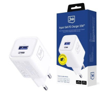 3mk napájecí adaptér Hyper Charger PD 33W GaN QC4+ PPS AFC FCP SCP 1A1C White