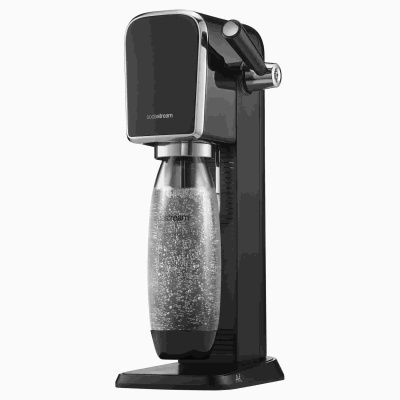 BAZAR - SodaStream ART výrobník sody, mechanický, 1l láhev, bombička s CO2, černý - Poškozený obal (Komplet)