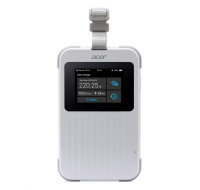 BAZAR - ACER Router Connect Enduro M6E,20GB SIMO,5G,LTE,2.4" touch display,Wifi,NFC,USB-C,2.4GHz,8000mAh,White-Rozbaleno