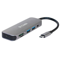 D-Link DUB-2325 USB-C Hub with SD/microSD Card Reader, 2x USB3.0