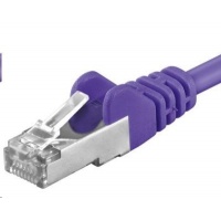 PREMIUMCORD Patch kabel CAT6a S-FTP, RJ45-RJ45, AWG 26/7 1m fialová