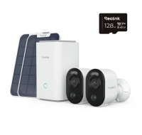 REOLINK Home Hub, 2x Argus Series B350 + 2x Solar Panel + 128GB microSD karta