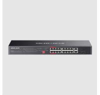 MERCUSYS switch MS120GP (16xGbE,14xPoE+,2xGbE/SFPcombo,192W)