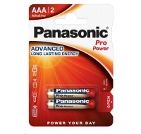 PANASONIC Alkalické baterie Pro Power LR03PPG/2BP AAA 1,5V (Blistr 2ks)