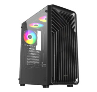 VeinX case OD15A-BK, ATX, Průhledná bočnice, Černá, bez ventilátorů