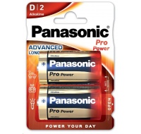 PANASONIC Alkalické baterie Pro Power LR20PPG/2BP D 1,5V (Blistr 2ks)