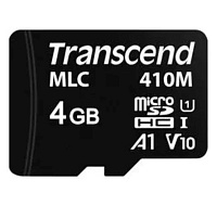 TRANSCEND Industrial Micro SDHC 410M 4GB, Class 10 UHS-I U1 A1, MLC
