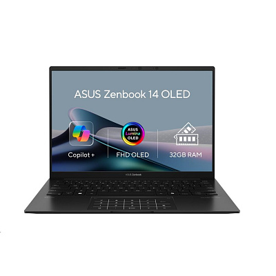 ASUS NTB Zenbook 14 (UM3406GA-OLED078W), Ryzen AI 7 445, 14" 1920 x 1200, 16GB, 1TB SSD, Radeon, W11 Home, Black
