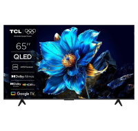 TCL 65" TV, QLED, 4K Ultra HD, HDR, Google TV, LAN, Wi-Fi, HDMI, Chromecast, Miracast, AirPlay