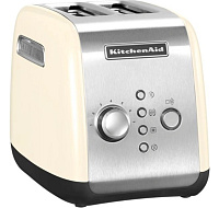 KitchenAid 5KMT221EAC topinkovač, 2 otvory, celokovový, 7 stupňů, udržování teploty, jednostranné opékání, krémový