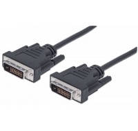 MANHATTAN kabel DVI-D Dual Link Male to DVI-D Dual Link Male, Black, 3 m