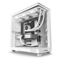 NZXT skříň H6 Flow dvoukomorová / MidT / 3x120mm fan / 2xUSB 3.2 / USB-C / prosklená bočnice i čelo / bílá