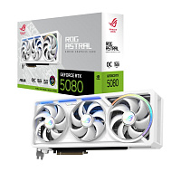 ASUS VGA NVIDIA GeForce RTX 5080 ROG ASTRAL WHITE 16GB OC, 16GB GDDR7, 3xDP, 2xHDMI