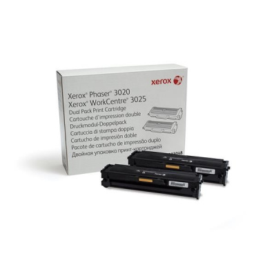 Xerox Toner Black pro Phaser 3020/3025 Dual pack (3000 str) - POŠKOZENÝ OBAL - BAZAR