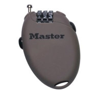 Master Lock Zatahovací kabelový zámek 4603EURD - hnědý