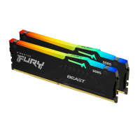 KINGSTON DIMM DDR5 32GB (Kit of 2) 6400MT/s CL32 Non-ECC FURY Beast RGB XMP, Černá