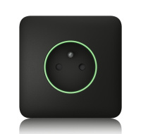 Ajax SoloCover (smart) - Samostatný kryt zásuvky, černá