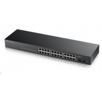 Zyxel GS1900-24 v2 26-port Gigabit Web Smart switch, 24x gigabit RJ45, 2x SFP, fanless