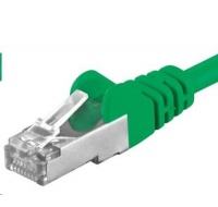 PREMIUMCORD Patch kabel CAT6a S-FTP, RJ45-RJ45, AWG 26/7 3m zelená