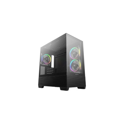 DEEPCOOL Case CG380 3F, mATX, ARGB, Průhledná bočnice, 3x 120mm Fan, černá