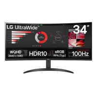 LG MT VA LED 34" 34WR50QK - VA panel, 3440x1440, 2xHDMI, DP, prohnutý