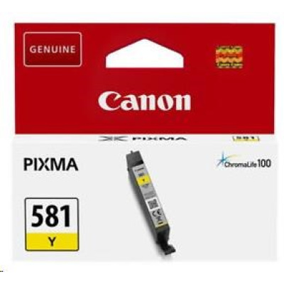 Canon CARTRIDGE CLI-581 žlutá pro PIXMA TS615x, TS625x, TS635x, TS815x,TS825x, TS835x, TS915x (257 str.)