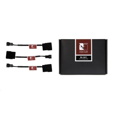 NOCTUA Adaptér NA-SAC1, 3x, Molex na 3-pin ventilátor, černá
