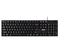 ACER drátová klávesnice AKW100,USB 2.0,5 mil. úhozů,voděodolná,Black