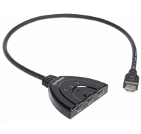 Manhattan HDMI přepínač, 3-Port HDMI Switch, 1080p, černá