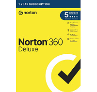 NORTON 360 DELUXE 50GB +VPN 1 uživatel pro 5 zařízení na 1 rok - ESD 1+1 (50%)