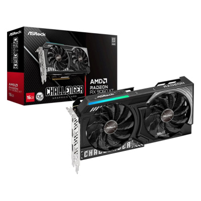 ASRock VGA AMD Radeon RX 9060 XT Challenger 16GB OC, RX 9060 XT, 16GB GDDR6, 2xDP, 1xHDMI