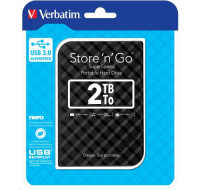 VERBATIM HDD 2.5" 2TB Store 'n' Go Portable Hard Drive USB 3.0, Black GEN II
