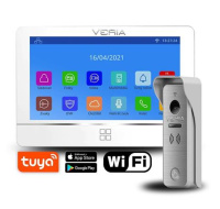 Veria SET Videotelefon  8277B-W (Wi-Fi) bílý + vstupní stanice  831 série 2-WIRE