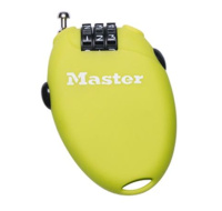 Master Lock Zatahovací kabelový zámek 4603EURD - zelený
