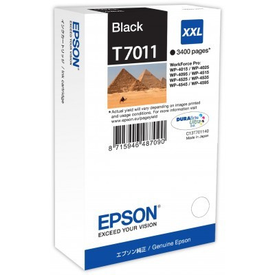 EPSON Ink čer WorkForce-4000/4500 - Black XXL - (63,2 ml) (3.400 str.)